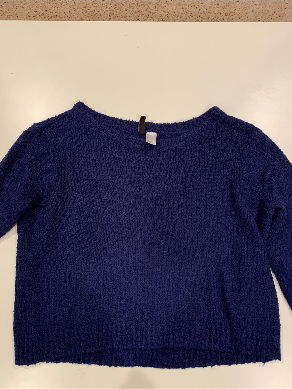Divided Cozy Navy Crewneck Sweater
